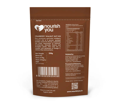 Nourish You Cranberry Walnut Nut Mix